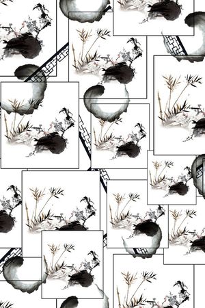 江南水乡印花花型图片