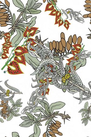 衬衣复古花型印花花型图片