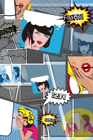 漫画印花花型图片