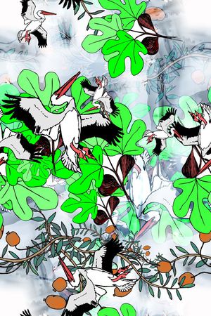 中国风民族系列印花花型图片