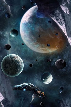 宇宙星球印花花型图片
