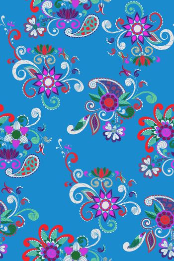 527348-民族风欧式佩斯利花纹中年女装花型