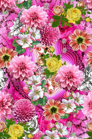 抽象印花花型图片