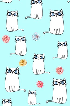 小猫印花花型图片