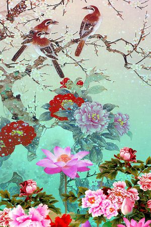中国风印花花型图片