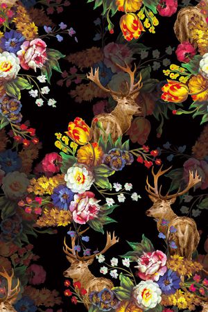 花卉印花花型图片