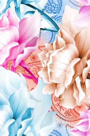 层次鲜明印花花型图片