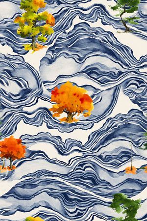 抽象印花花型图片