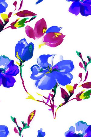 手绘印花花型图片