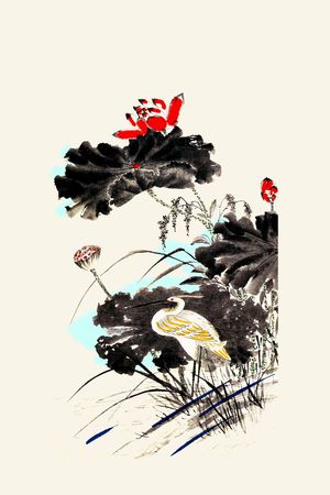 中国风印花花型图片