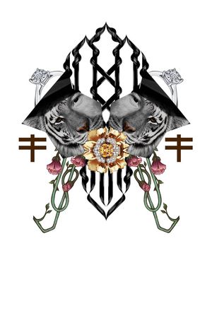 t恤花型印花花型图片