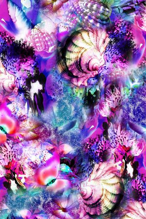 朦胧梦幻印花花型图片