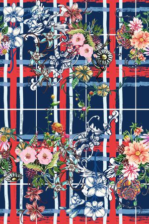 沙发布艺印花花型图片