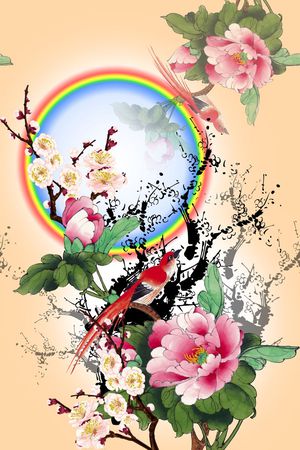 中国风印花花型图片