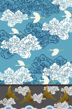 中国风印花花型图片