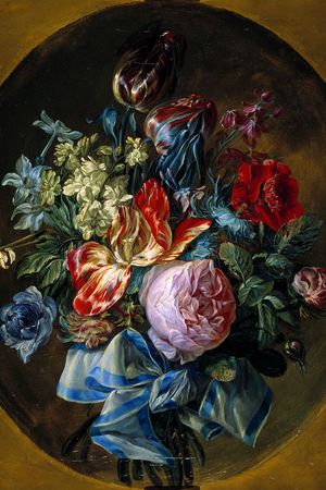 油画花卉印花花型图片