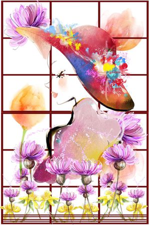 花卉印花花型图片