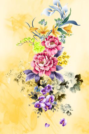 层次印花花型图片