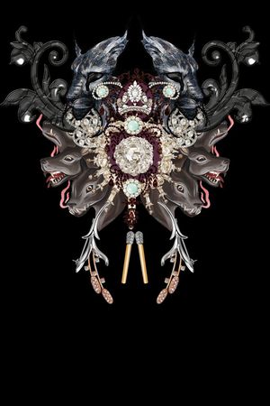 t恤花型印花花型图片
