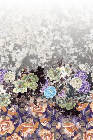 国画花卉印花花型图片