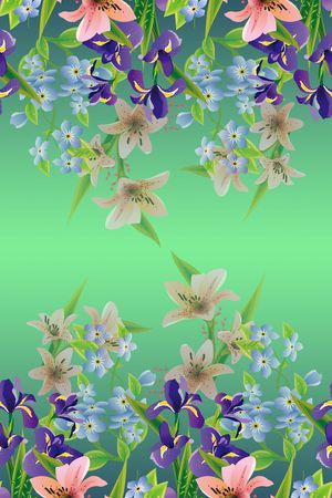 定位花印花花型图片