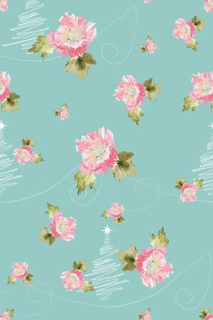 手绘印花花型图片