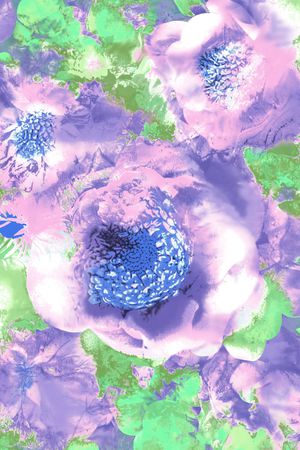 抽象花卉印花花型图片