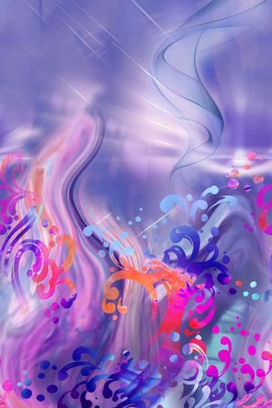 浪花印花花型图片