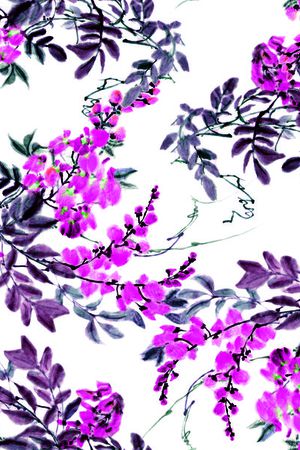 中国风印花花型图片