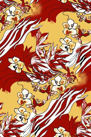 花朵印花花型图片