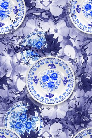 抽象印花花型图片