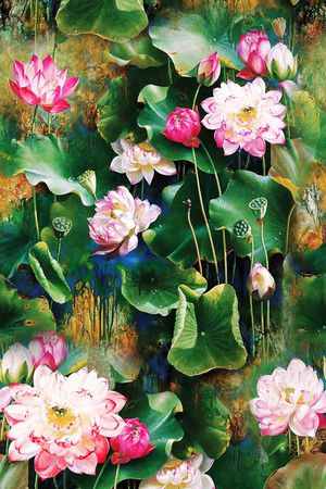 中国风印花花型图片