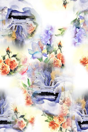 花卉印花花型图片