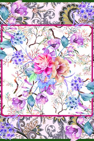花卉印花花型图片