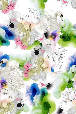 漫画印花花型图片
