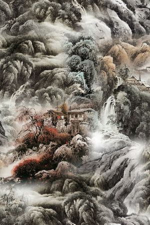 现代中国风印花花型图片