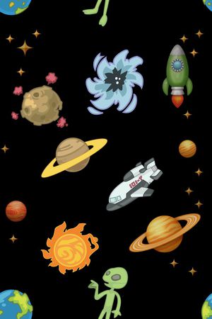 魔幻太空印花花型图片