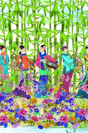 休闲印花花型图片