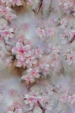 桃花印花花型图片