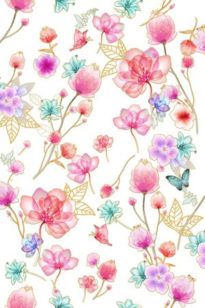 蝴蝶印花花型图片