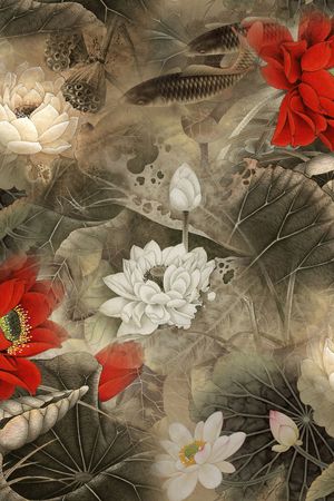 中国风印花花型图片
