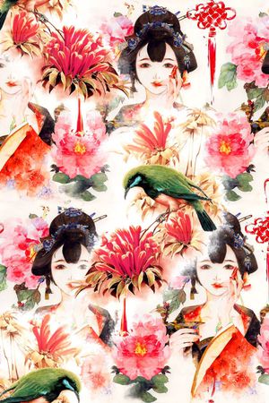 抽象印花花型图片