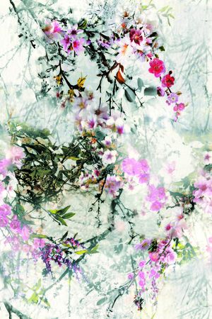 梦幻花卉印花花型图片