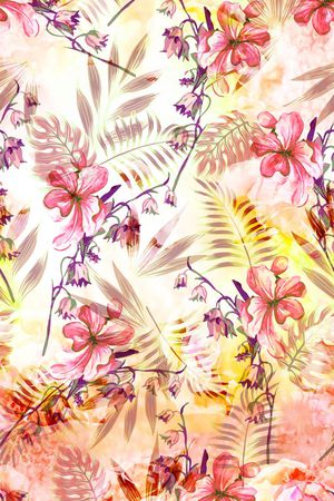 花卉印花花型图片