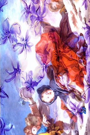 复古印花花型图片