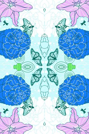 花卉 油画印花花型图片