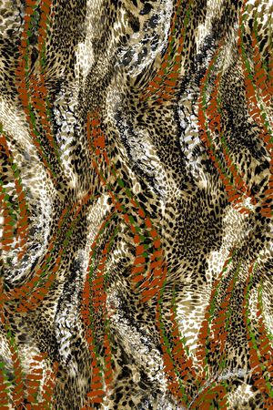 豹纹印花花型图片