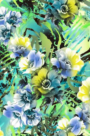 花朵印花花型图片