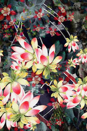 中国风印花花型图片