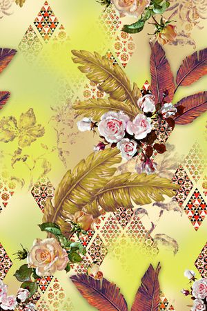 阿拉伯印花花型图片